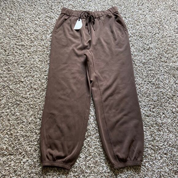Prana Shea High Rise Jogger Womens M Mocha Relaxed Buttery Soft Elastic Drawcord - Picture 3 of 11